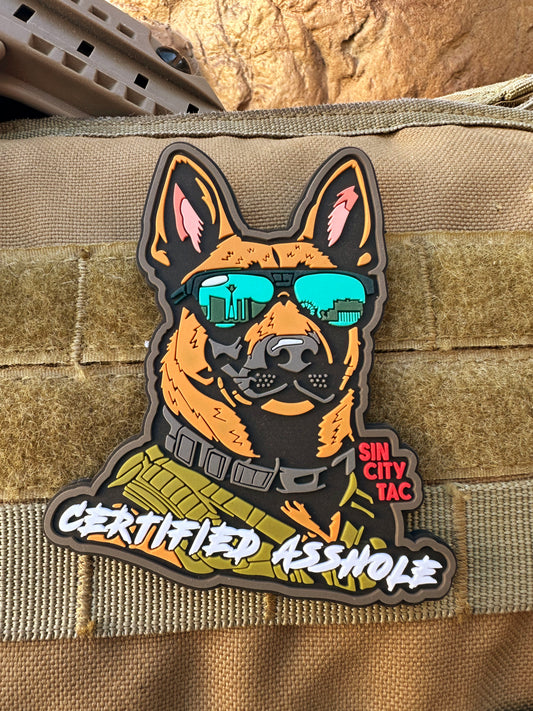 "Certified Asshole" K9 PVC Patch