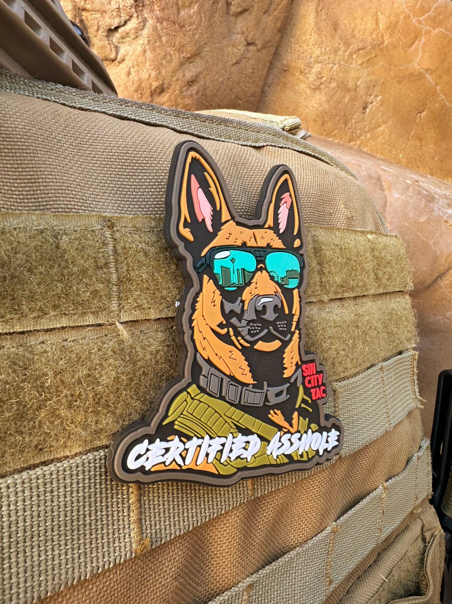 "Certified Asshole" K9 PVC Patch