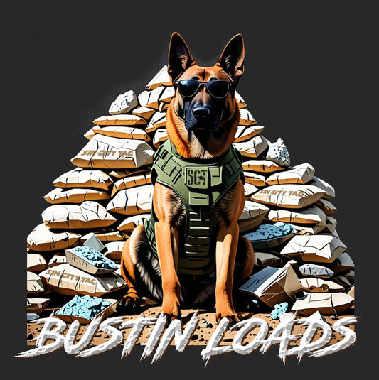 K9 "Bustin Loads" Vinyl Decal Sticker