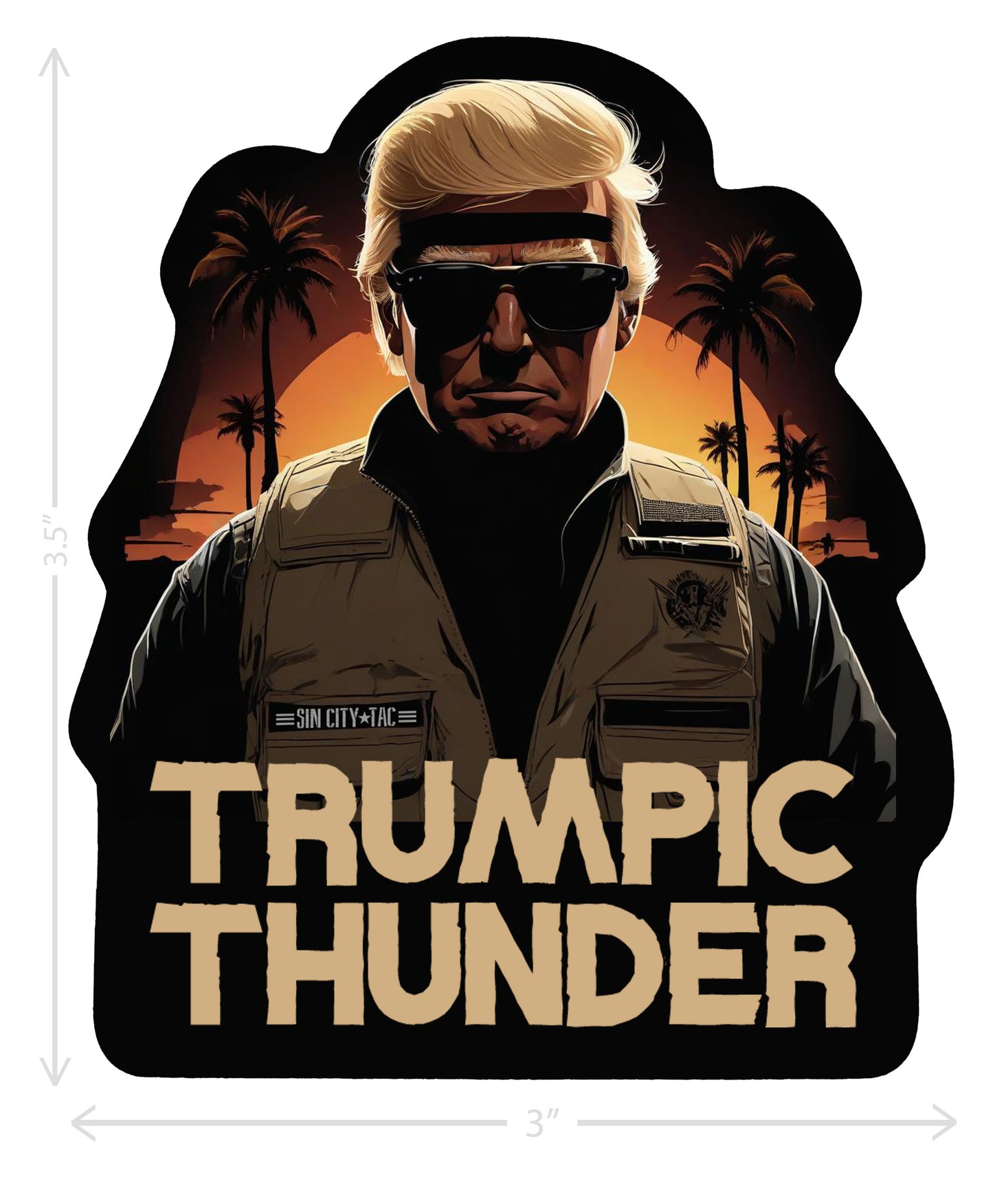 Trump "Trumpic Thunder" Vinyl Decal Sticker